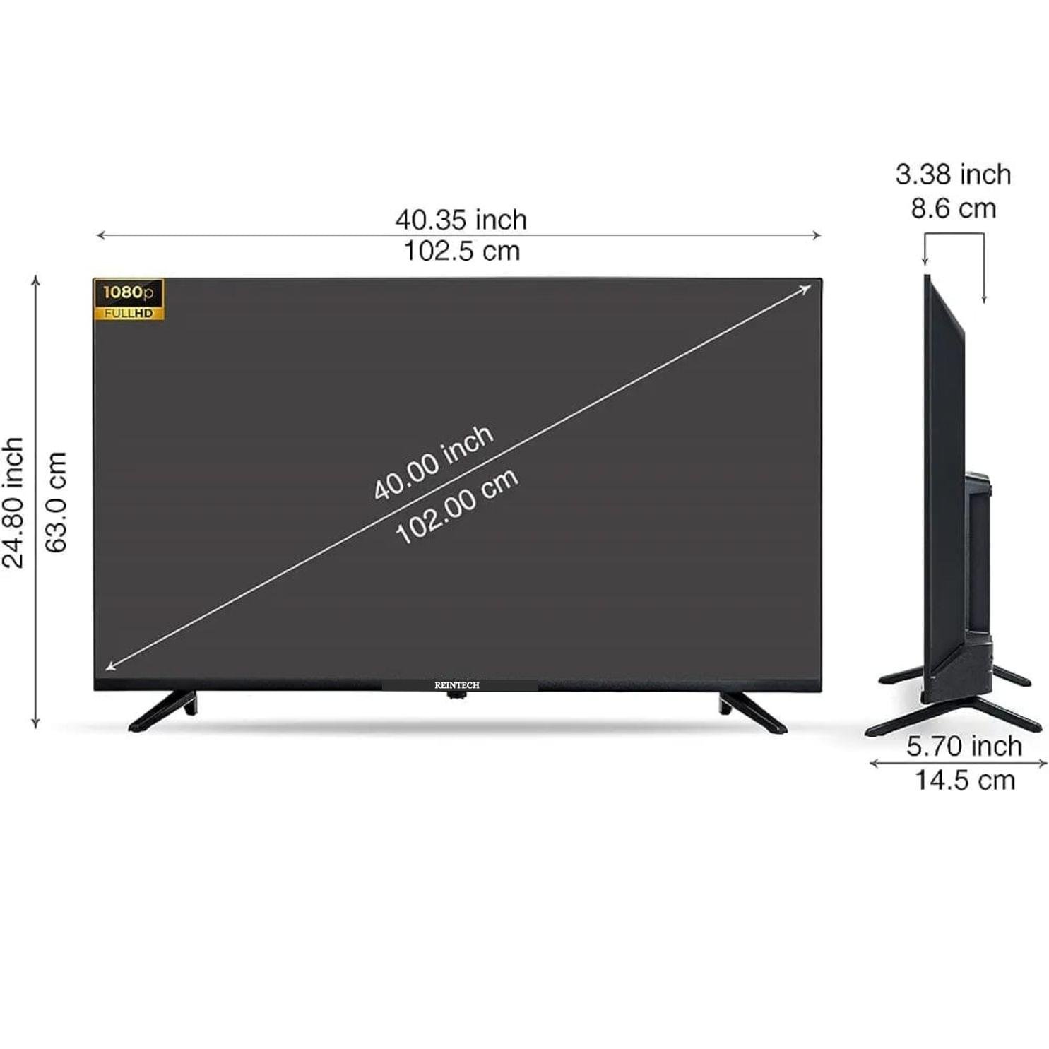 Reintech 102 cm [40 Inches] Smart Full HD [RT40FSA02] FL LED TV - Image 3